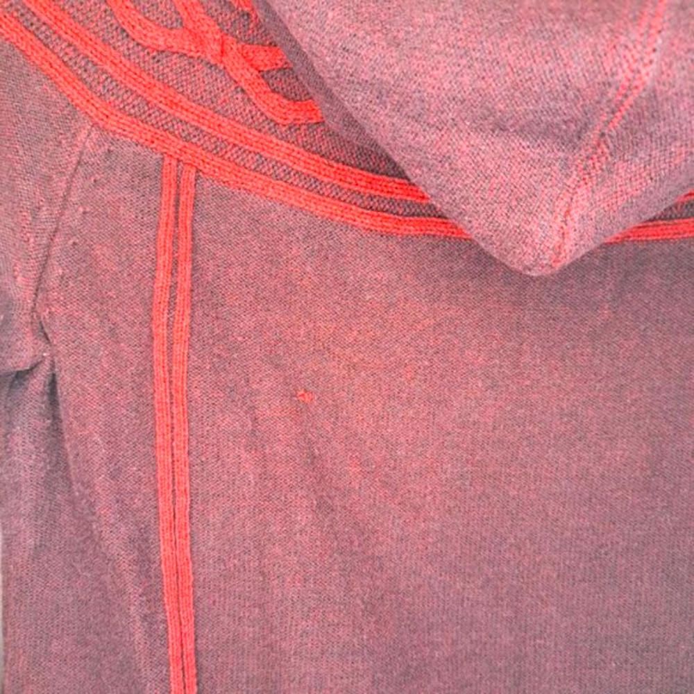 Eddie Bauer Chunky Burgundy Red Hooded Sweater Size Small - Picture 5 of 7